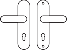 MI - LYON/RAMA - SO PZ otvor pre vložku, 90 mm, kľučka/kľučka